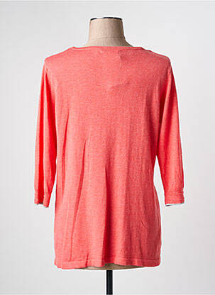 Pull coupe cintrée manches 3/4 orange KATMAI femme