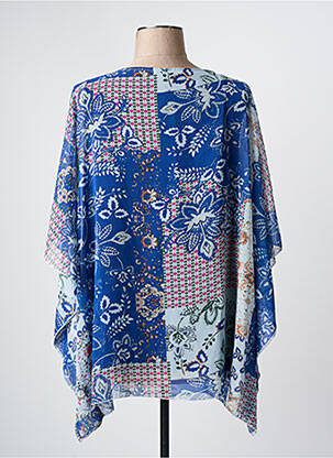 Tunique manches longues légère et transparente bleu FRED SABATIER femme