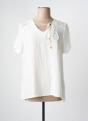 Blouse manches courtes manches courtes beige LOURDES CASTILLO femme