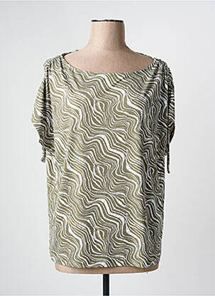 T-shirt stretch manches courtes vert MARBLE femme