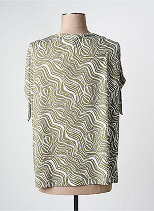 T-shirt stretch manches courtes vert MARBLE femme