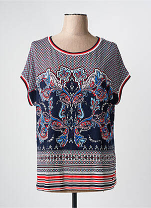 T-shirt imprimé fantaisie manches courtes bleu OLSEN femme
