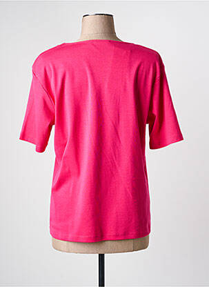 T-shirt stretch manches courtes rose GRIFFON femme