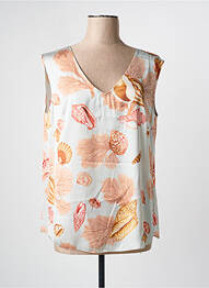 Top coupe fluide sans manche orange ESTEL COLLECTION femme