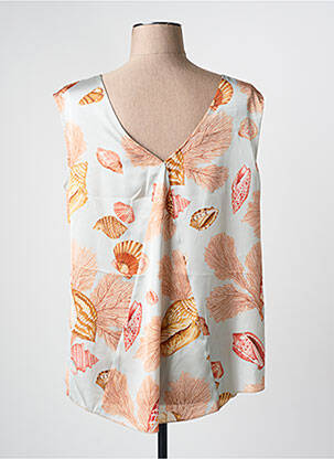Top coupe fluide sans manche orange ESTEL COLLECTION femme