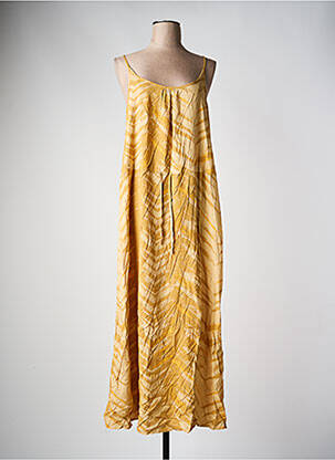 Robe longue beige ONLY CARMAKOMA pour femme