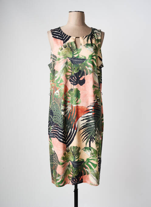 Robe mi-longue vert K-DESIGN pour femme