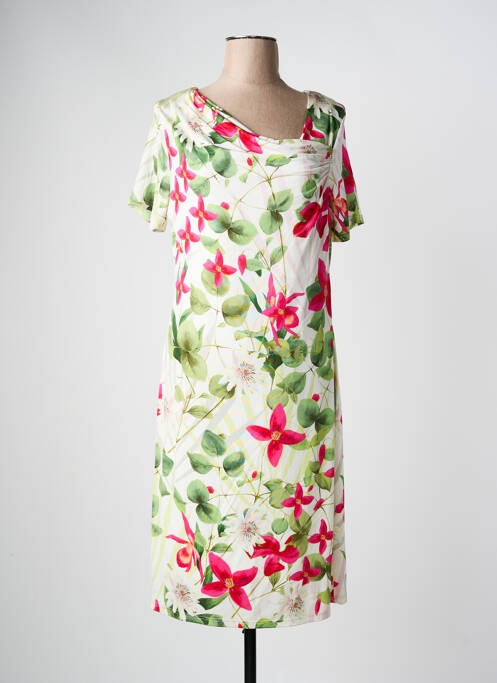 Robe mi-longue vert PAUSE CAFE pour femme