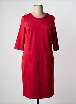 Robe mi-longue manches courtes manches courtes rouge RABE femme