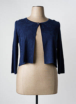 Gilet manches longues col rond bleu VIRIATO femme