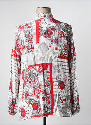 Chemisier col mao manches longues gris FRANK WALDER femme
