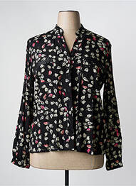 Chemisier coupe cintrée manches longues noir ANDAMIO femme