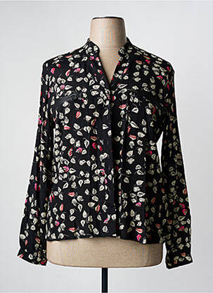 Chemisier coupe cintrée manches longues noir ANDAMIO femme