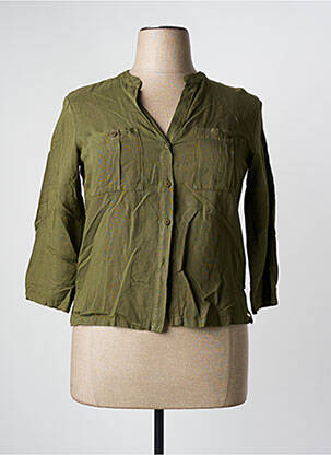 Chemisier coupe cintrée manches 3/4 vert PAZ TORRAS femme