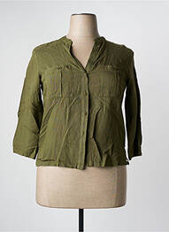 Chemisier coupe cintrée manches 3/4 vert PAZ TORRAS femme