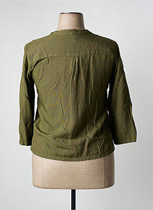 Chemisier coupe cintrée manches 3/4 vert PAZ TORRAS femme