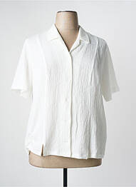 Chemisier manches courtes manches courtes blanc FRANCE RIVOIRE femme