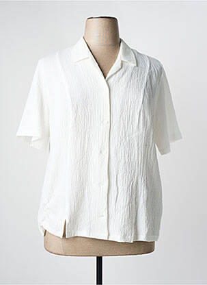 Chemisier manches courtes manches courtes blanc FRANCE RIVOIRE femme