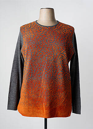 Pull col rond manches longues gris THE STYLE homme