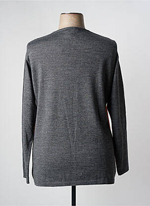 Pull col rond manches longues gris THE STYLE homme