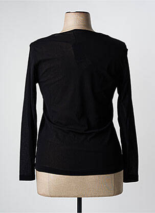 Top coupe cintrée manches longues noir KATMAI femme