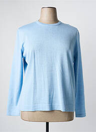 Pull coupe cintrée manches longues bleu DANEVA femme