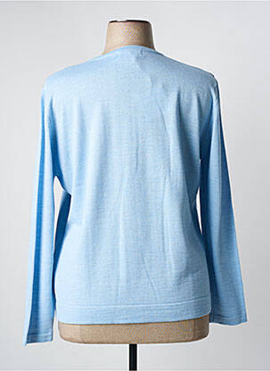 Pull coupe cintrée manches longues bleu DANEVA femme