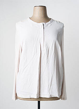 Blouse col rond manches longues beige BASLER femme