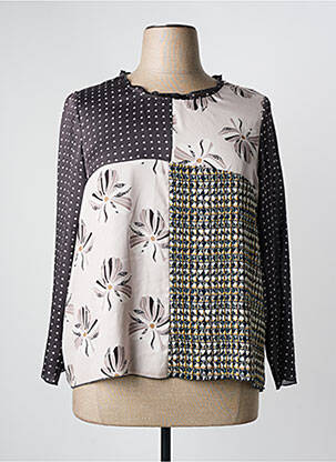 Top imprimé fantaisie manches longues gris MERI & ESCA femme