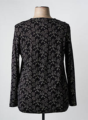 Top imprimé fantaisie manches longues noir JOY OF LIFE femme