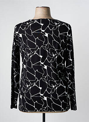 Top imprimé fantaisie manches longues noir HAJO femme