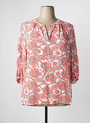 Blouse imprimé fantaisie manches 3/4 orange OLSEN femme