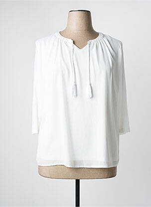Blouse manches 3/4 manches 3/4 blanc FRANK WALDER femme