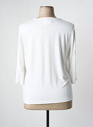 Blouse manches 3/4 manches 3/4 blanc FRANK WALDER femme