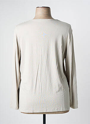 Top coupe fluide manches longues beige FRANK WALDER femme