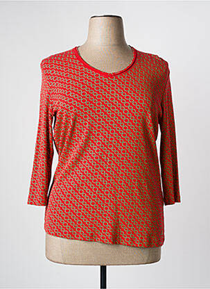 Top imprimé fantaisie manches 3/4 rouge OLSEN femme