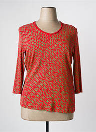 Top imprimé fantaisie manches 3/4 rouge OLSEN femme