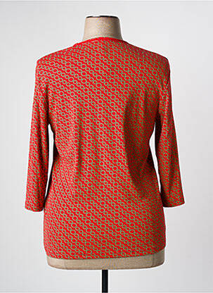 Top imprimé fantaisie manches 3/4 rouge OLSEN femme