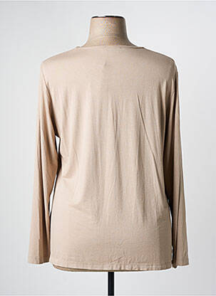 Top coupe fluide manches longues beige FRANK WALDER femme
