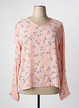 Blouse imprimé fantaisie manches longues rose NUMEROLOGIE femme