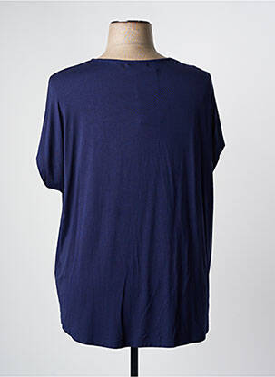 Top coupe fluide manches courtes bleu GRIFFON femme