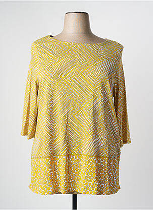 Top stretch manches 3/4 jaune OLSEN femme