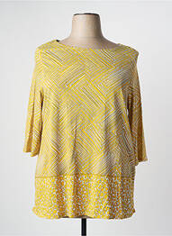 Top stretch manches 3/4 jaune OLSEN femme