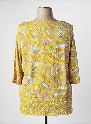 Top stretch manches 3/4 jaune OLSEN femme