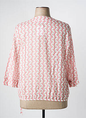 Top imprimé fantaisie manches 3/4 rose FRANK WALDER femme