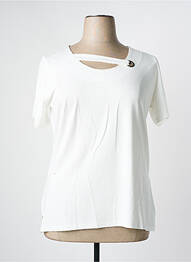 Top manches courtes manches courtes blanc FRANCE RIVOIRE femme