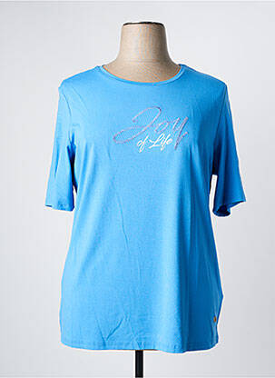 Top manches courtes manches courtes bleu HAJO femme