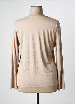 Top imprimé fantaisie manches longues beige FRANK WALDER femme