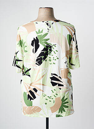 Blouse imprimé fantaisie manches courtes beige FRANK WALDER femme