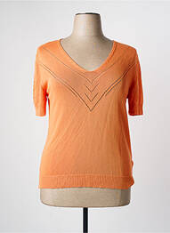 Pull coupe cintrée manches courtes orange PAZ TORRAS femme